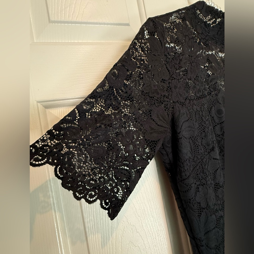 Dress - New York & Company lace - mock neck - size small - classic. Excellent - Picture 6 of 16